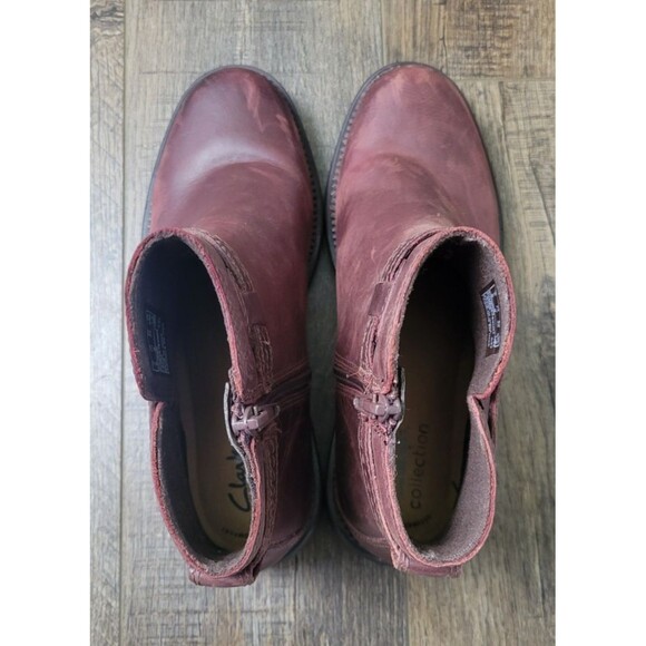 Clarks Womens Maye Ease Comfort Leather Ankle Booties Size 7.5 - Picture 7 of 11